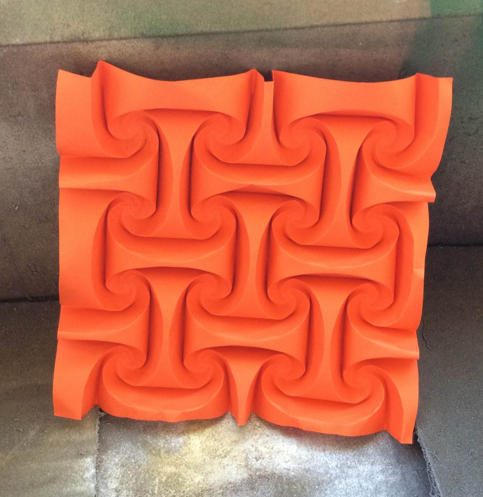 origami tessellation before painting paper