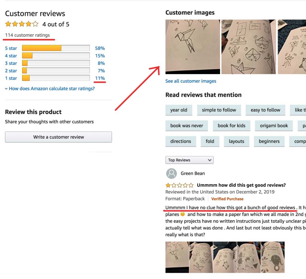 bad origami book ratings on amazon